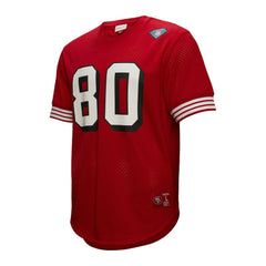 San Francisco 49ers Mitchell & Ness Jerry Rice Retired Player Name & Number Mesh Top
