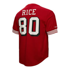 San Francisco 49ers Mitchell & Ness Jerry Rice Retired Player Name & Number Mesh Top