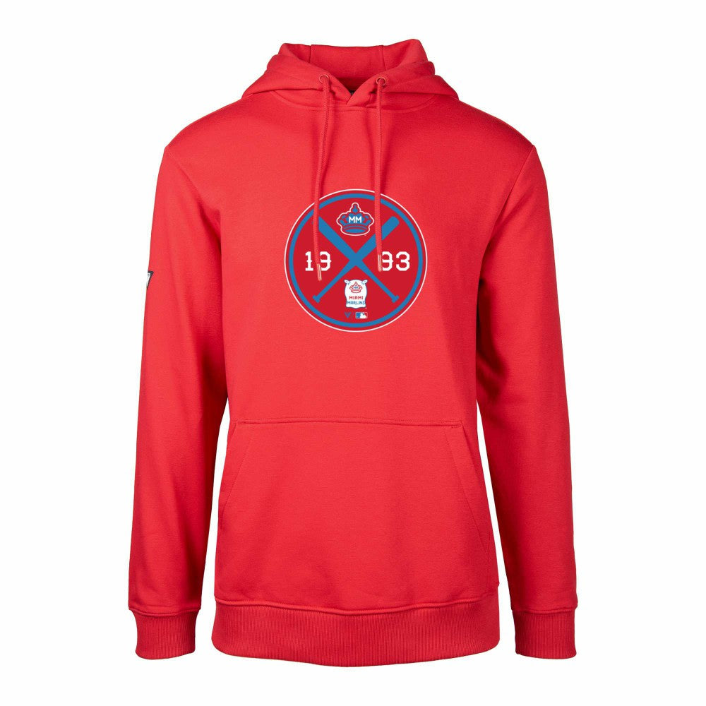 Miami Marlins Levelwear City Connect Podium Strike Pullover Hoodie | MLB On Sale