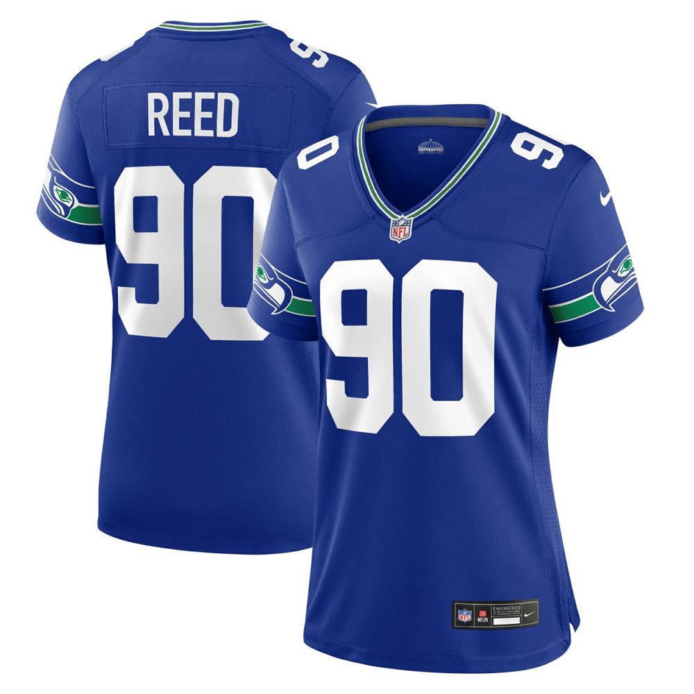 Seattle Seahawks Nike Jarran Reed Women's Throwback Player Game Jersey