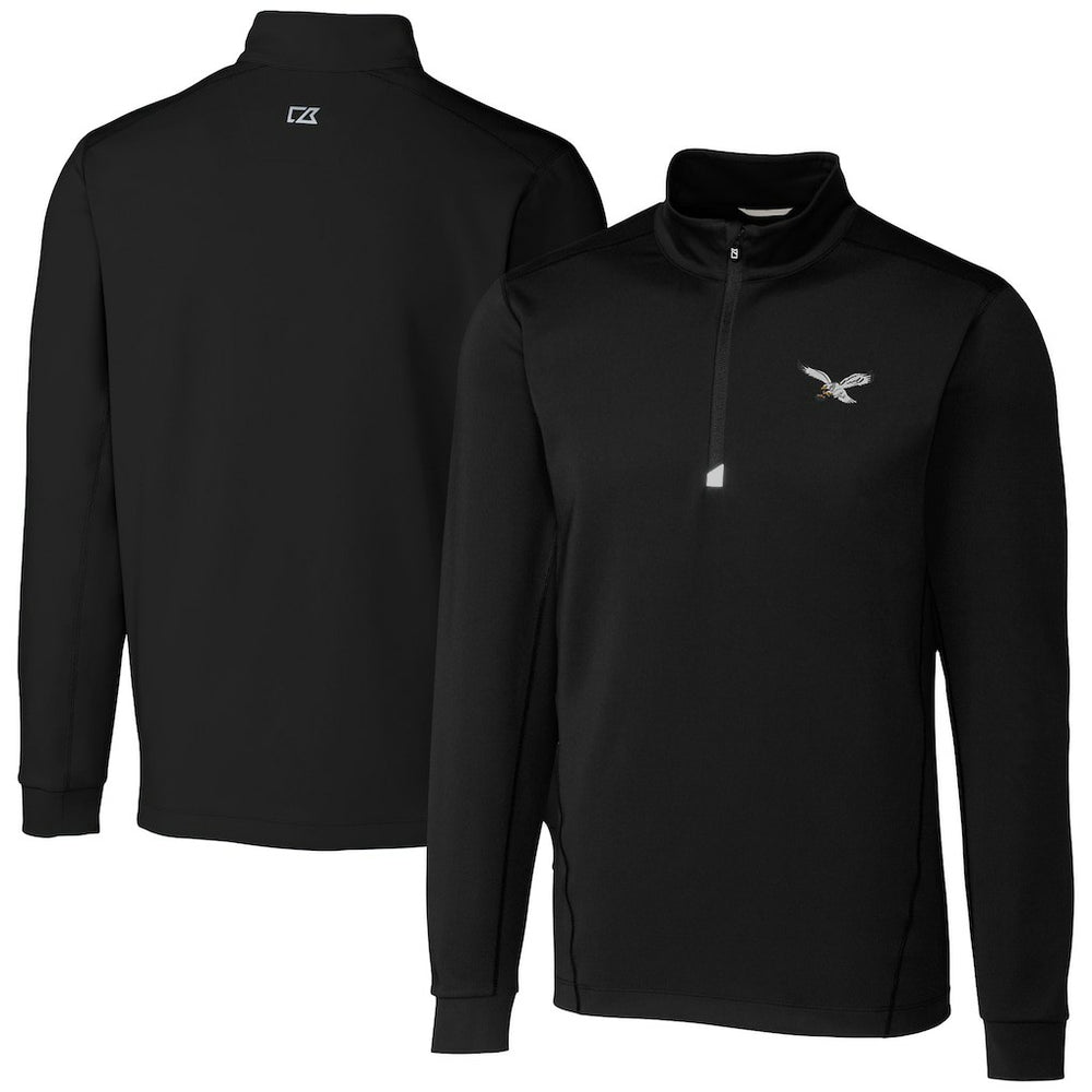 Philadelphia Eagles Cutter & Buck Traverse Stretch Quarter-Zip Pullover