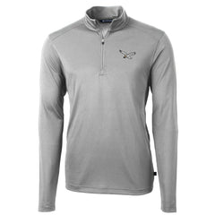 Philadelphia Eagles Cutter & Buck Virtue Eco Pique Recycled Quarter-Zip Pullover