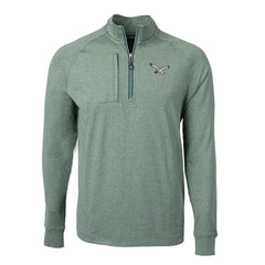 Philadelphia Eagles Cutter & Buck Adapt Eco Knit Heathered Recycled Quarter-Zip Pullover