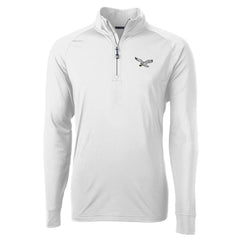 Philadelphia Eagles Cutter & Buck Eco Knit Stretch Recycled Quarter-Zip Pullover