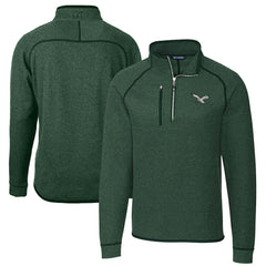 Philadelphia Eagles Cutter & Buck Mainsail Sweater-Knit Half-Zip Pullover Jacket