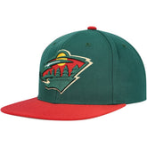 Minnesota Wild Mitchell & Ness Core Team Ground 2.0 Snapback Hat On Sale