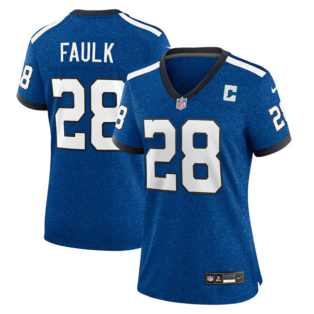 Indianapolis Colts Nike Marshall Faulk Women's Indiana Nights Alternate Game Jersey
