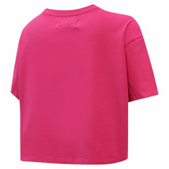 New York Rangers Pro Standard Women's Triple Pink Cropped Boxy T-Shirt On Sale