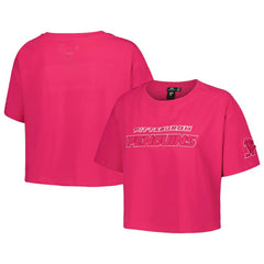 Pittsburgh Penguins Pro Standard Women's Triple Pink Cropped Boxy T-Shirt For Sale