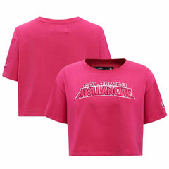 Colorado Avalanche Pro Standard Women's Triple Pink Cropped Boxy T-Shirt Discount