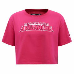 Colorado Avalanche Pro Standard Women's Triple Pink Cropped Boxy T-Shirt Discount