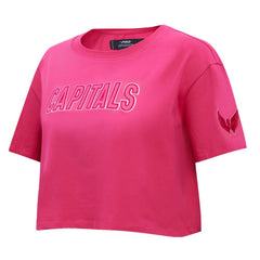 Washington Capitals Pro Standard Women's Triple Pink Cropped Boxy T-Shirt For Sale