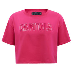 Washington Capitals Pro Standard Women's Triple Pink Cropped Boxy T-Shirt For Sale