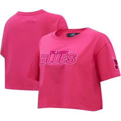 St. Louis Blues Pro Standard Women's Triple Pink Cropped Boxy T-Shirt Online
