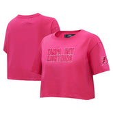 Tampa Bay Lightning Pro Standard Women's Triple Pink Cropped Boxy T-Shirt For Sale