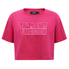 Tampa Bay Lightning Pro Standard Women's Triple Pink Cropped Boxy T-Shirt For Sale