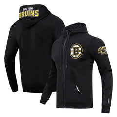 Boston Bruins Pro Standard Classic Chenille Full-Zip Hoodie Jacket Sale