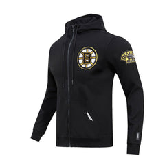 Boston Bruins Pro Standard Classic Chenille Full-Zip Hoodie Jacket Sale