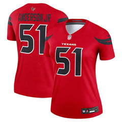 Houston Texans Nike Will Anderson Jr. Women's Alternate Legend Player Performance Top