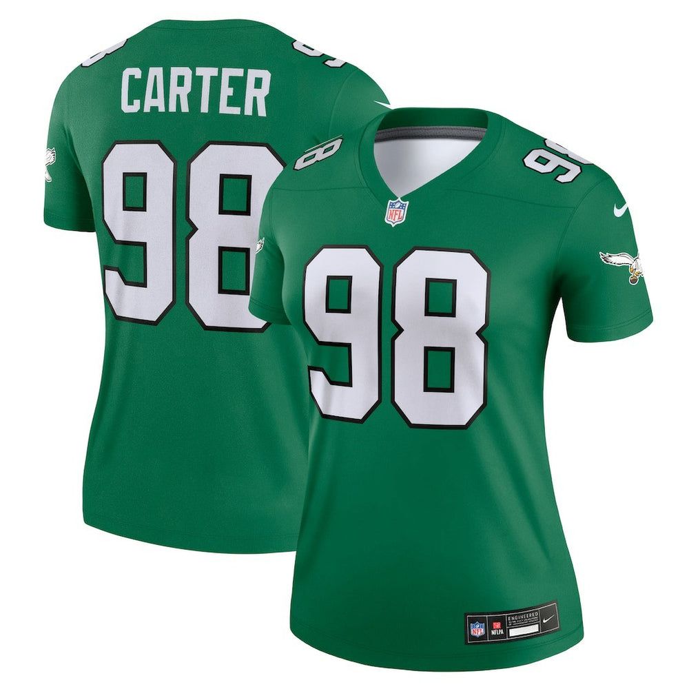 Philadelphia Eagles Nike Jalen Carter Women's Alternate Legend Player Performance Top