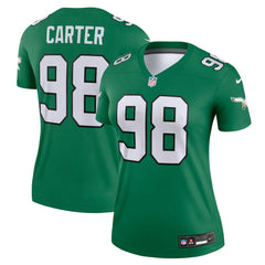 Philadelphia Eagles Nike Jalen Carter Women's Alternate Legend Player Performance Top