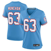 Tennessee Titans Nike Mike Munchak Women's Oilers Throwback Retired Player Game Jersey