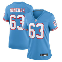 Tennessee Titans Nike Mike Munchak Women's Oilers Throwback Retired Player Game Jersey