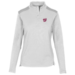 Washington Nationals Levelwear Women's Daybreak Insignia 2.0 Quarter-Zip Pullover Top | MLB Sale