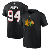 Corey Perry Chicago Blackhawks Fanatics Authentic Stack Name & Number T-Shirt For Sale