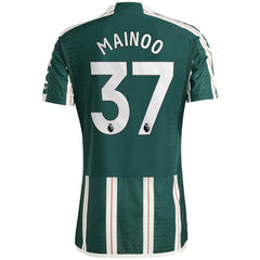 Kobbie Mainoo Manchester United 2023/24 Away Player Jersey Green - Adidas