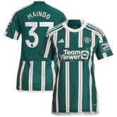 Kobbie Mainoo Manchester United Women's 2023/24 Away Replica Player Jersey Green - Adidas