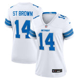 Detroit Lions Nike Amon-Ra St. Brown Women's White Game Jersey