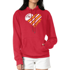 Kansas City Chiefs G-III 4Her by Carl Banks Women's Heart Graphic Fleece Pullover Hoodie
