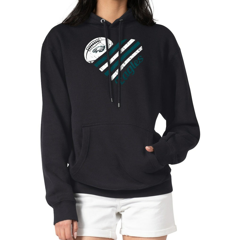 Philadelphia Eagles G-III 4Her by Carl Banks Women's Heart Graphic Fleece Pullover Hoodie
