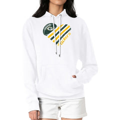 Green Bay Packers G-III 4Her by Carl Banks Women's Heart Graphic Fleece Pullover Hoodie