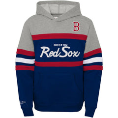 Boston Red Sox Mitchell & Ness Youth Cooperstown Collection Head Coach Pullover Hoodie | MLB New