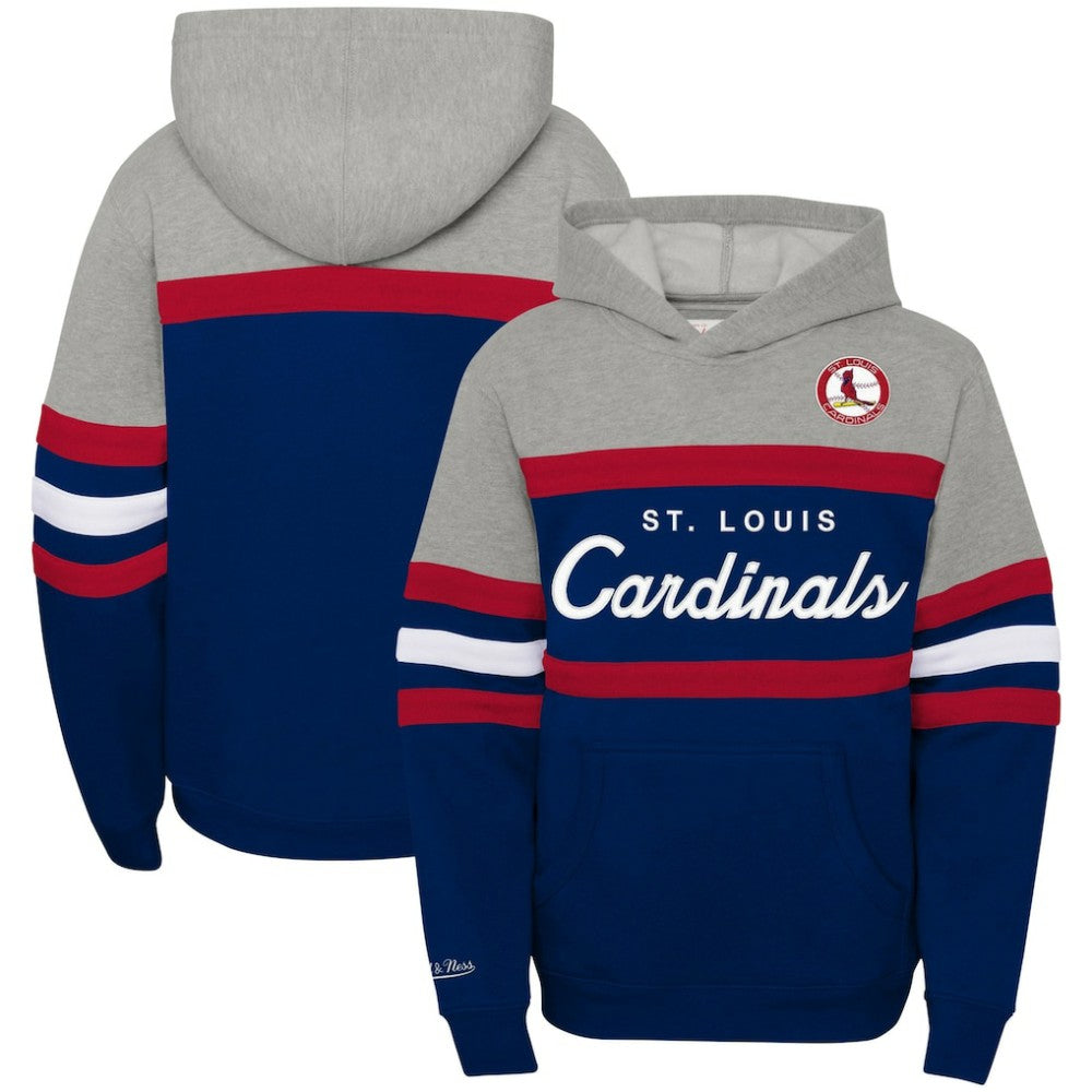 St. Louis Cardinals Mitchell & Ness Youth Cooperstown Collection Head Coach Pullover Hoodie | MLB Outlet