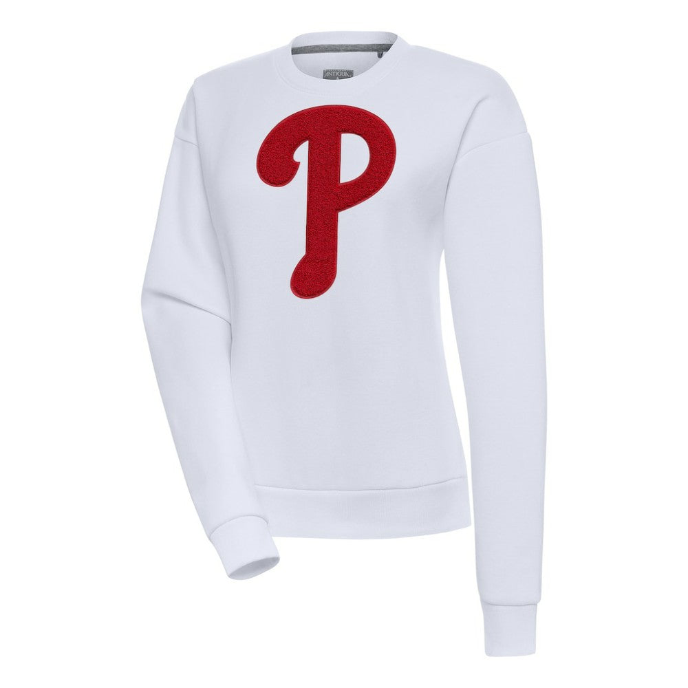 Philadelphia Phillies Antigua Women's Victory Chenille Pullover Sweatshirt | MLB Shop