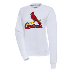 St. Louis Cardinals Antigua Women's Victory Chenille Pullover Sweatshirt | MLB New