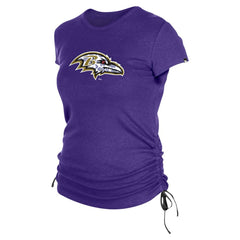 Baltimore Ravens New Era Women's Ruched Side T-Shirt