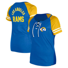 Los Angeles Rams New Era Women's Lace-Up Raglan T-Shirt