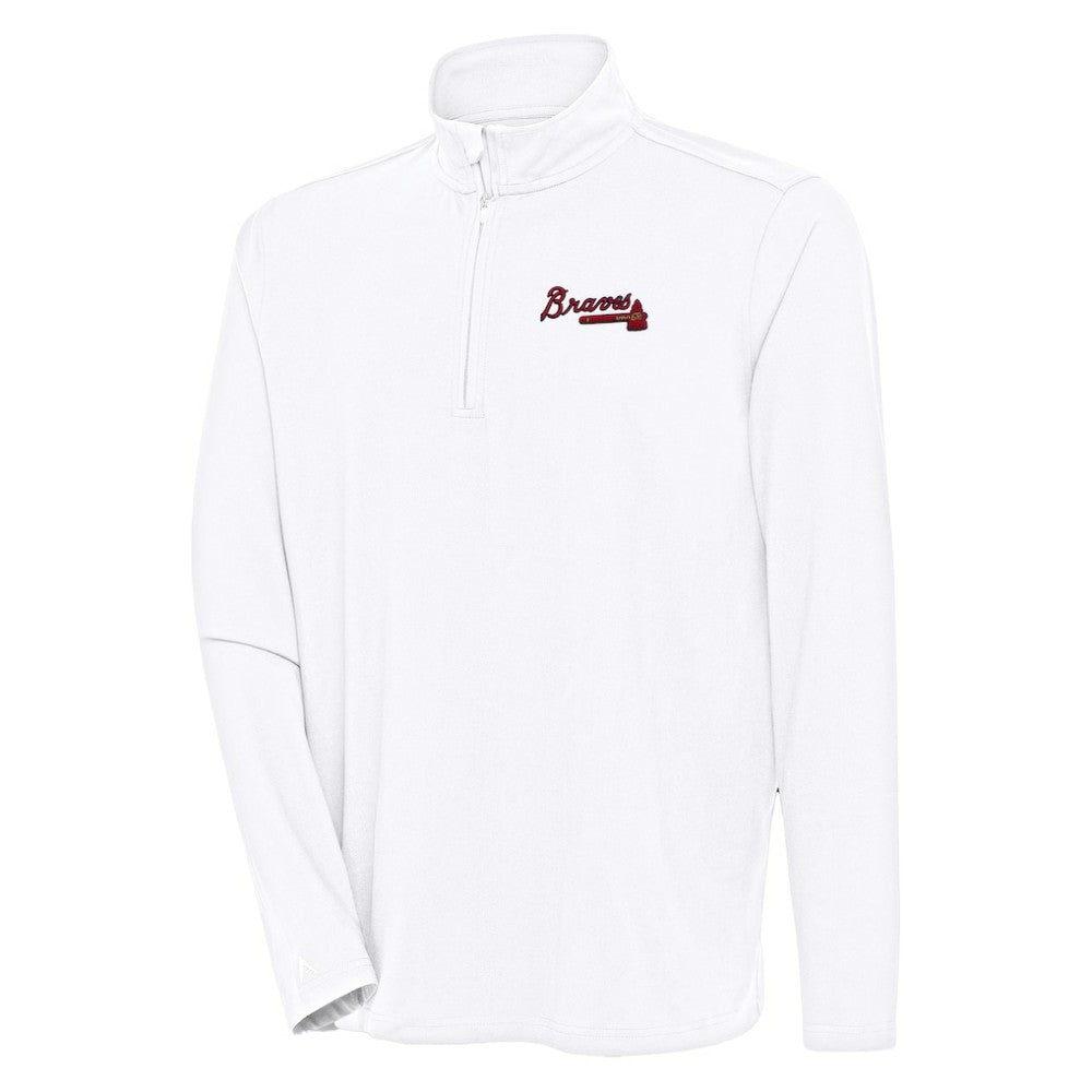 Atlanta Braves Antigua Hunk Quarter-Zip Pullover Top | MLB For sale