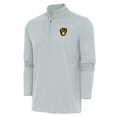 Milwaukee Brewers Antigua Hunk Quarter-Zip Pullover Top | MLB On Sale