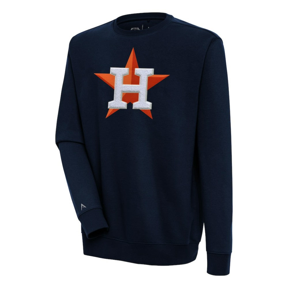 Houston Astros Antigua Victory Crewneck Chenille Pullover Sweatshirt | MLB Discount