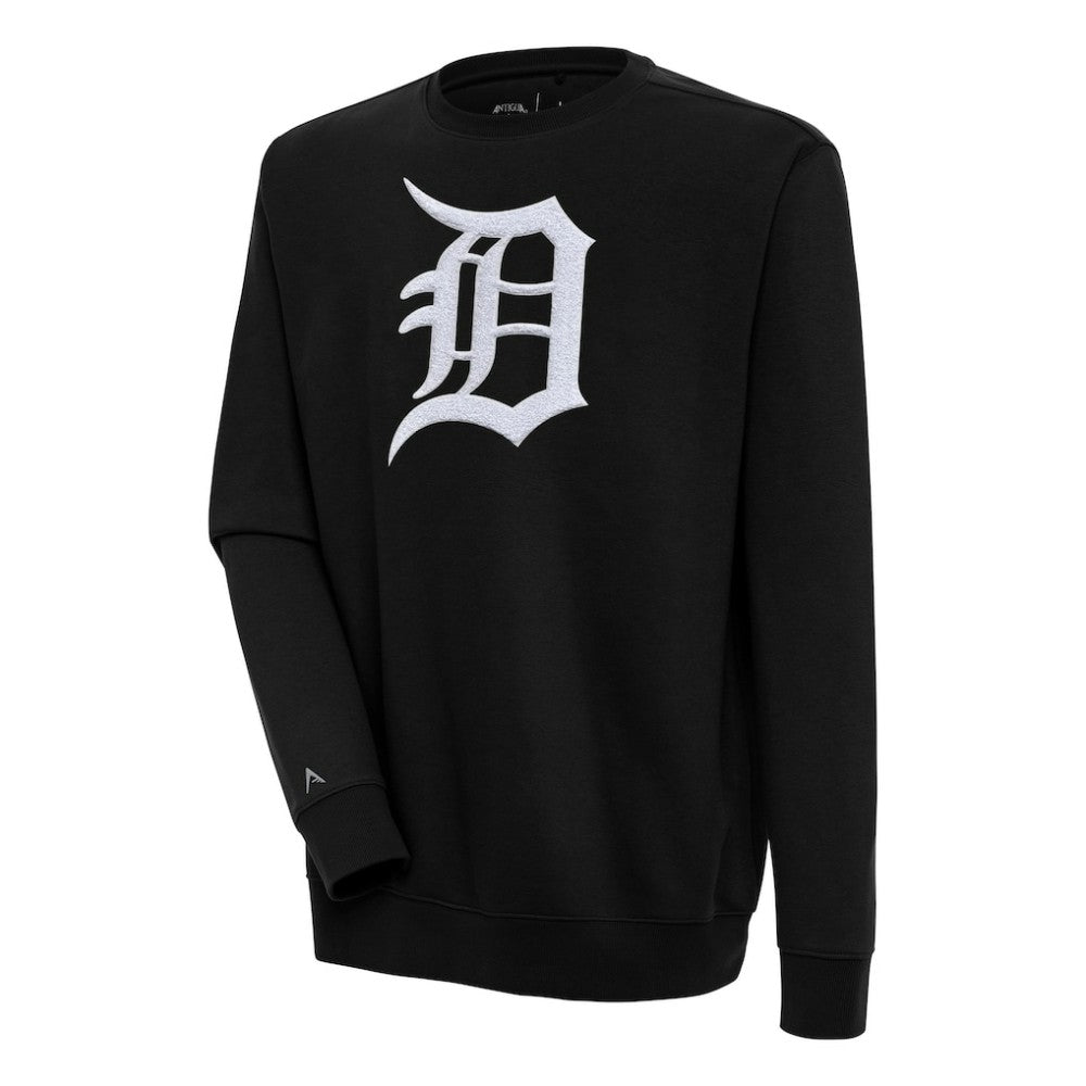 Detroit Tigers Antigua Victory Crewneck Chenille Pullover Sweatshirt | MLB Shop