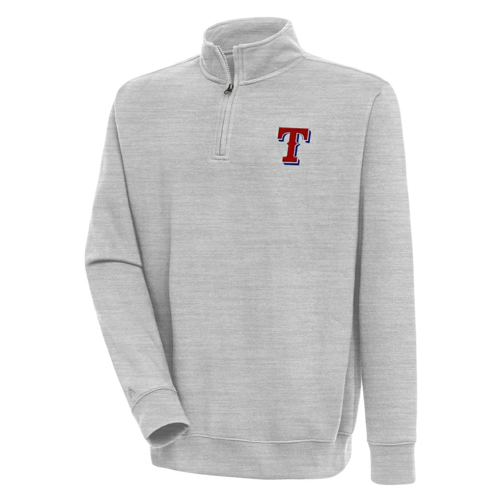 Texas Rangers Antigua Victory Quarter-Zip Pullover Top | MLB New