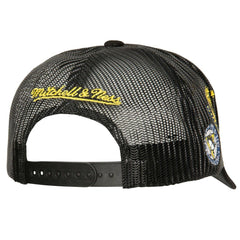 Pittsburgh Penguins Mitchell & Ness Times Up Classic Script Cord Trucker Adjustable Hat Outlet
