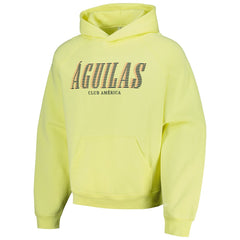 Club America Team Oversized Raglan Pullover Hoodie Yellow