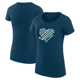 Seattle Kraken G-III 4Her by Carl Banks Women's Super-Slim Fit Lightweight Heart T-Shirt Discount