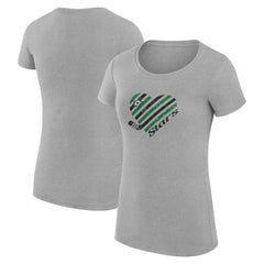 Dallas Stars G-III 4Her by Carl Banks Women's Super-Slim Fit Lightweight Heart T-Shirt For Sale